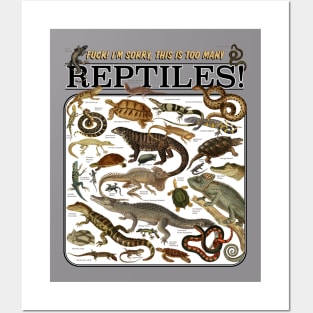 Too Many Reptiles! Posters and Art